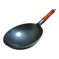 JITIECHUI 冀铁锤 炒锅(38cm、不粘、无涂层、铁、蓝黑)