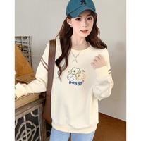 限尺码：PASS 秋冬装时尚百搭小狗印花卫衣女士上衣女式卫衣