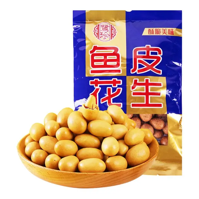 鹭珍 凑单鹭珍坚果炒货鱼皮花生豆110g休闲零食配茶配酒零食酥脆食品