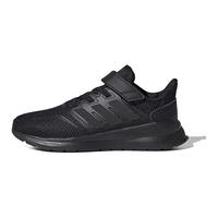阿迪达斯ADIDAS童鞋男童女童魔术贴黑色运动鞋跑步鞋EG1584 Z