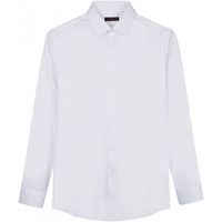 才子 长绒棉刺绣款亲肤柔滑长袖纯色衬衫