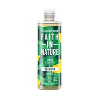 FAITH IN NATURE柠檬茶树控油止痒洗发水400ml/瓶 无硅油清爽洗发露修护发尾干燥