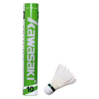 KAWASAKI 羽毛球 白色 10号球 12个装