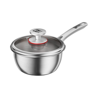 康巴赫（KBH）奶锅不粘锅加厚食品级不锈钢无涂层辅食锅三层复底炉灶通用18cm 德式奶锅 18cm