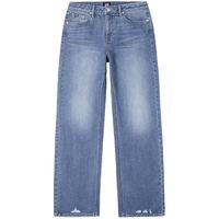 李 Lee【张凌赫代言】25429标准中腰直脚中蓝色女牛仔裤潮A08090 中蓝色 28