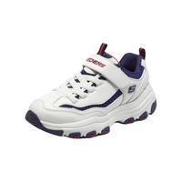 Skechers斯凯奇童鞋2022新品儿童运动鞋男女童鞋舒适熊猫鞋秋季轻质防撞休闲鞋8701650L 白色/海军蓝/红色/WNVR-男童 27.5