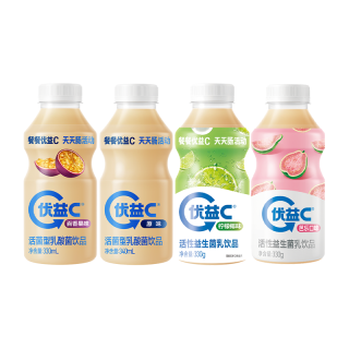 蒙牛优益C低温活菌型益生菌饮品原味百香果0脂肪乳酸菌饮料330g