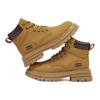 Feiyue. 飞跃 马丁靴男鞋子男休闲户外大黄靴复古工装短靴潮鞋 土黄色 44
