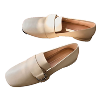 爱步（ECCO）乐福鞋女 25年春季通勤单鞋简约气质粗跟女鞋 安妮方头208563 石灰色20856301378 37