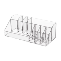 爱丽思（IRIS）爱丽思化妆品收纳盒口红桌面护肤品化妆盒透明大容量爱丽丝眼影盒 【爆】化妆品收纳【透明白双层】