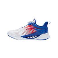 特步(XTEP)童鞋【氢风8.0护足跑鞋】夏季透气旋钮扣飞弹科技机器人同款跑鞋 特步白/里昂蓝 【氢风8.0】 34