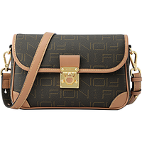 菲安妮 FION 经典老花法棍腋下小方包女士单肩包斜挎包背提包