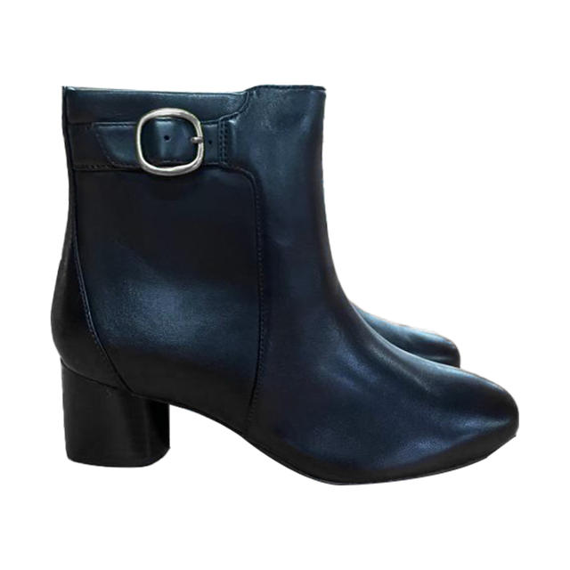 Clarks 女靴经典复古舒适百搭高跟中筒耐磨轻便时装女靴