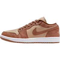 耐克（NIKE）YY胜道体育 2024春棕粉AJ1女鞋篮球鞋麂皮低帮滑板鞋 FJ3453-200 36