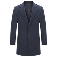 雅戈尔（YOUNGOR）大衣男秋冬男大衣鹅绒内胆商务大衣 蓝色YYSY01N138FXA 2XL 185/104A