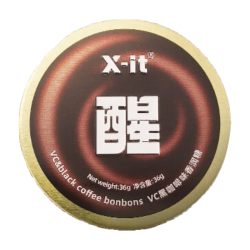 爱胜 冰咖啡润喉糖 vc美式黑咖啡味香润糖 36g*3盒