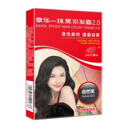 章华 轻松染发 啫喱泡泡染发霜  一抹自然黑 45ml