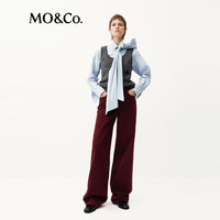 MO&Co.牛仔裤2025冬复古红棕色棉质精裁中腰阔腿直筒裤MBE4JEN001 红棕色 S 26