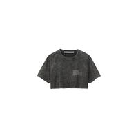 亚历山大·王alexanderwang亚历山大王女士休闲版酸洗徽标短袖t恤
