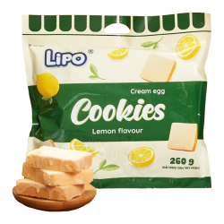 Lipo 柠檬味面包干260g  越南进口饼干 休闲零食 六一 出游 野餐