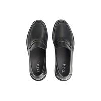 他她（TATA）商务一脚蹬皮鞋男士英伦真皮乐福鞋NFT01AM5 黑色 40