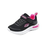 Skechers斯凯奇儿童运动鞋女童魔术贴休闲鞋中大童轻质跑步鞋303601L 黑色/桃红色/BKHP
