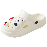 卡帝乐鳄鱼洞洞鞋女士夏季凉鞋休闲花园两用沙滩鞋凉鞋子女 1461 白色 38-39