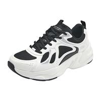 斯凯奇(Skechers)踏浪丨男女同款老爹鞋2024年夏季透气绑带运动鞋厚底增高休闲鞋潮 男款-黑色/白色/BKW 41