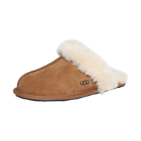 UGG 男女同款舒适时尚轻便平底纯色毛鞋领包头拖鞋 1106872 栗色 38