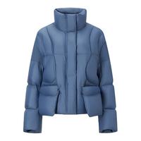 千仞岗秋冬季短款羽绒服女士立领外套百搭休闲复古潮流时尚保暖防寒服 魔力黑 XS (155)