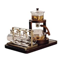 格娜斯 自动泡茶器磁吸玻璃茶具套装办公室高端功夫茶杯茶壶