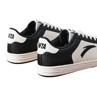 安踏（ANTA）男鞋子2025春夏季板鞋男士透气防泼水潮流休闲鞋厚底运动鞋滑板鞋 黑/象牙白 42