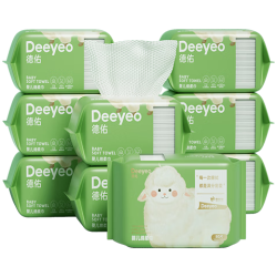 德佑 洗脸巾婴儿绵柔巾干巾湿巾两用擦脸可用非棉柔巾纸巾宝宝专用