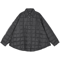 江南布衣25秋轻薄羽绒服宽松A型翻领可抽绳5P9C12240 001/本黑 S