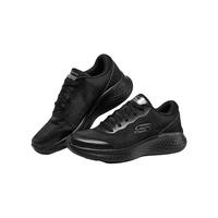 斯凯奇 轻奇系列|跑步鞋夏季男款透气厚底  全黑色/BBK 41
