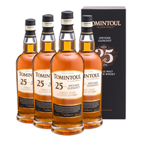 TOMINTOUL托明多25年TOMINTOUL英国苏格兰单一麦芽威士忌酒洋酒700ml*4 淡黄色 700ml*4瓶