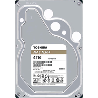 东芝(TOSHIBA)N300系列 机械硬盘7200转nas硬盘SATA垂直记录硬盘RPM硬盘 HDWQ140 4TB 7200转 SATA 螺丝刀+螺丝+SATA线