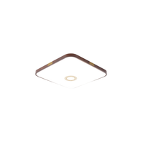 雷士 NVC Lighting照明led吸顶灯客厅卧室餐厅新中式实木灯具 方灯 三色调光 36W 木槿