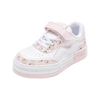 WARRIOR 回力 童鞋M时尚儿童草莓鞋2024春季透气男童运动鞋女童小白鞋 白粉 29码 内长约19cm