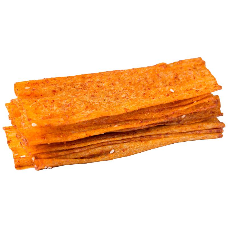 花蝴蝶萍乡8090童年老式大辣片手撕辣条儿时麻辣豆皮零食袋装