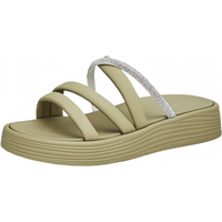 他她(TATA)夏舒适百搭一字带闲拖鞋女鞋新WNS01BT3 绿/银 36