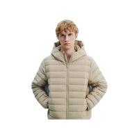 UR2025秋季男装简约休闲连帽绗缝连帽羽绒服UMB150001 暖灰 M