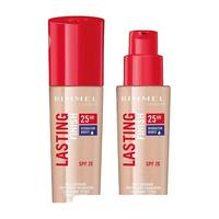 RIMMEL粉底液 25小时持久不脱妆控油粉底液膏 100粉黄调 30ml