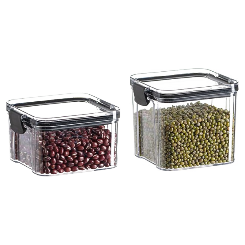  shengnishangpin/晟旎尚品 食品级透明塑料 密封罐套装  两件套装 460ml+700ml