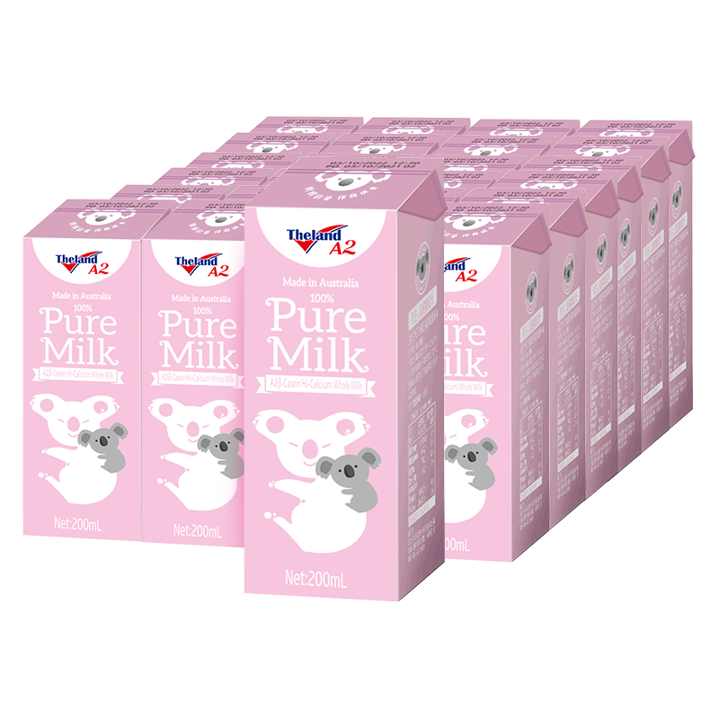  Theland/纽仕兰 高钙 纯牛奶  箱装 200mL 24盒