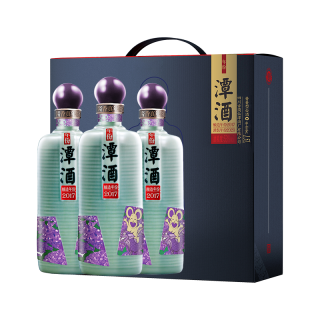 潭酒 年份潭酒2017 53%vol 酱香型白酒 500g*3瓶 整箱装