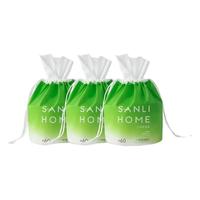 三利毛巾一次性抽拉式毛巾棉柔巾卷抽取式洗面巾卷筒洁面巾 60抽卷筒/三卷 20*20