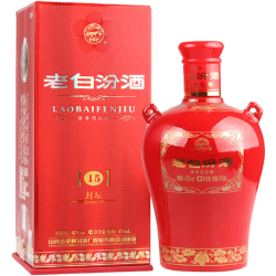 汾酒 老白汾 封坛15 42%vol 清香型白酒 475ml 礼盒装