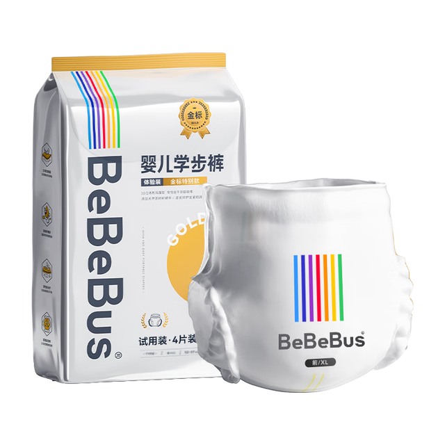 BeBeBus 金标安睡一整夜超薄拉拉裤XL4片试用装