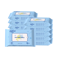 可心柔 婴护级手口湿巾婴儿儿童手口屁专用湿纸巾便携随身10抽10包